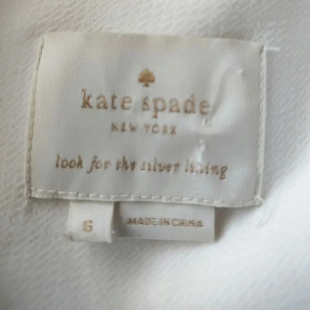 Kate Spade New York Velvet Tie Griffin Dress Size 6 Black Buttons